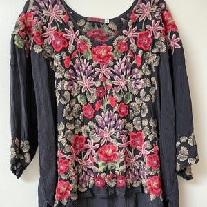 Johnny Was L Floral Rayon Top, L